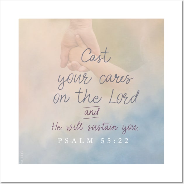 Cast your cares on the Lord - Christian Design Wall Art by Third Day Media, LLC.